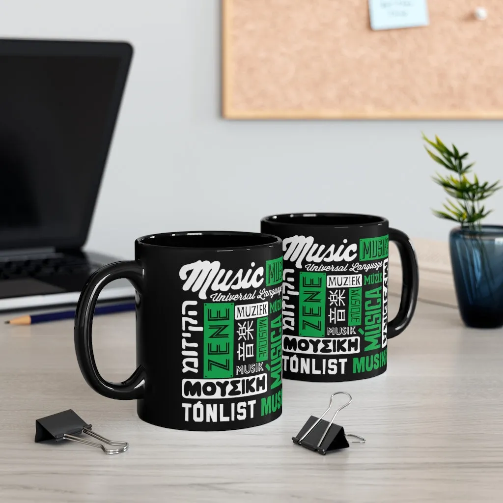 MUSIC - UNIVERSAL LANGUAGE COFFEE MUG - BLACK