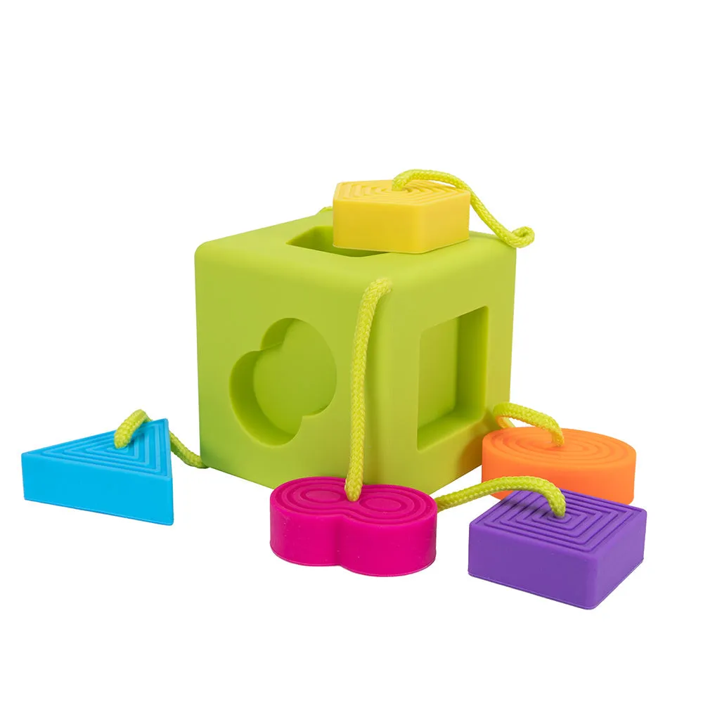 Oombee Cube Shape Sorter | Tactile Exploration Toy