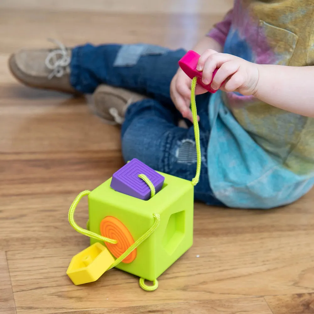 Oombee Cube Shape Sorter | Tactile Exploration Toy