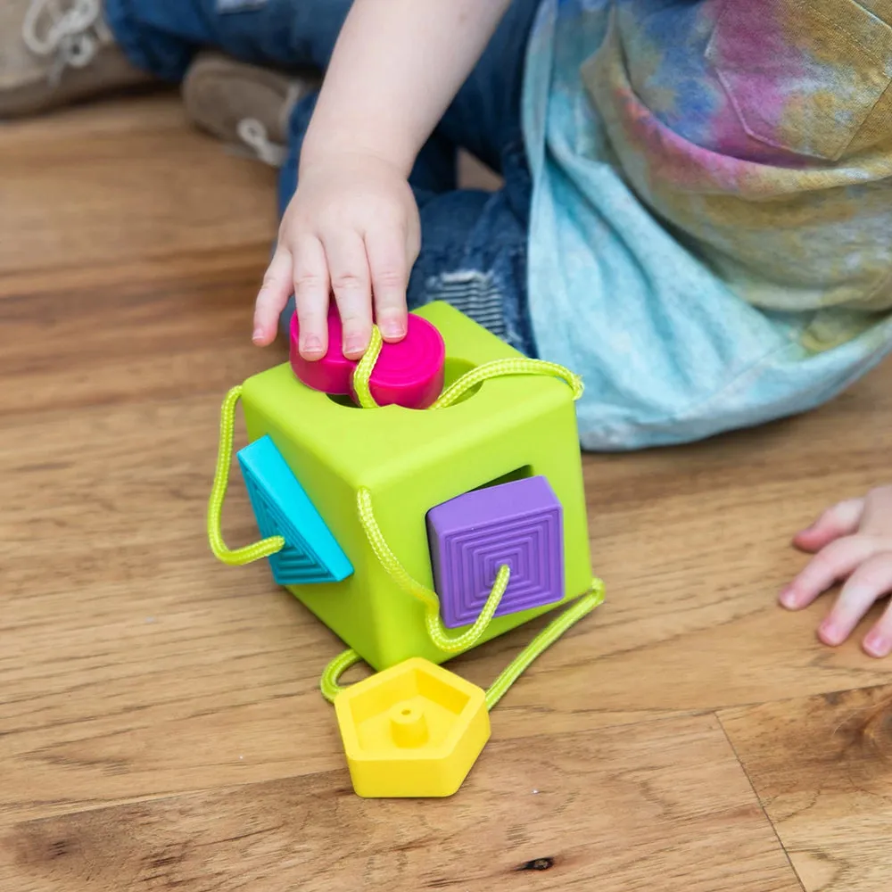 Oombee Cube Shape Sorter | Tactile Exploration Toy