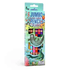 Otters Play 6 Double Colored Pencils