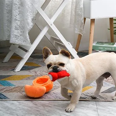Puzzle Hunter Pumpkin Plush Dog Toy