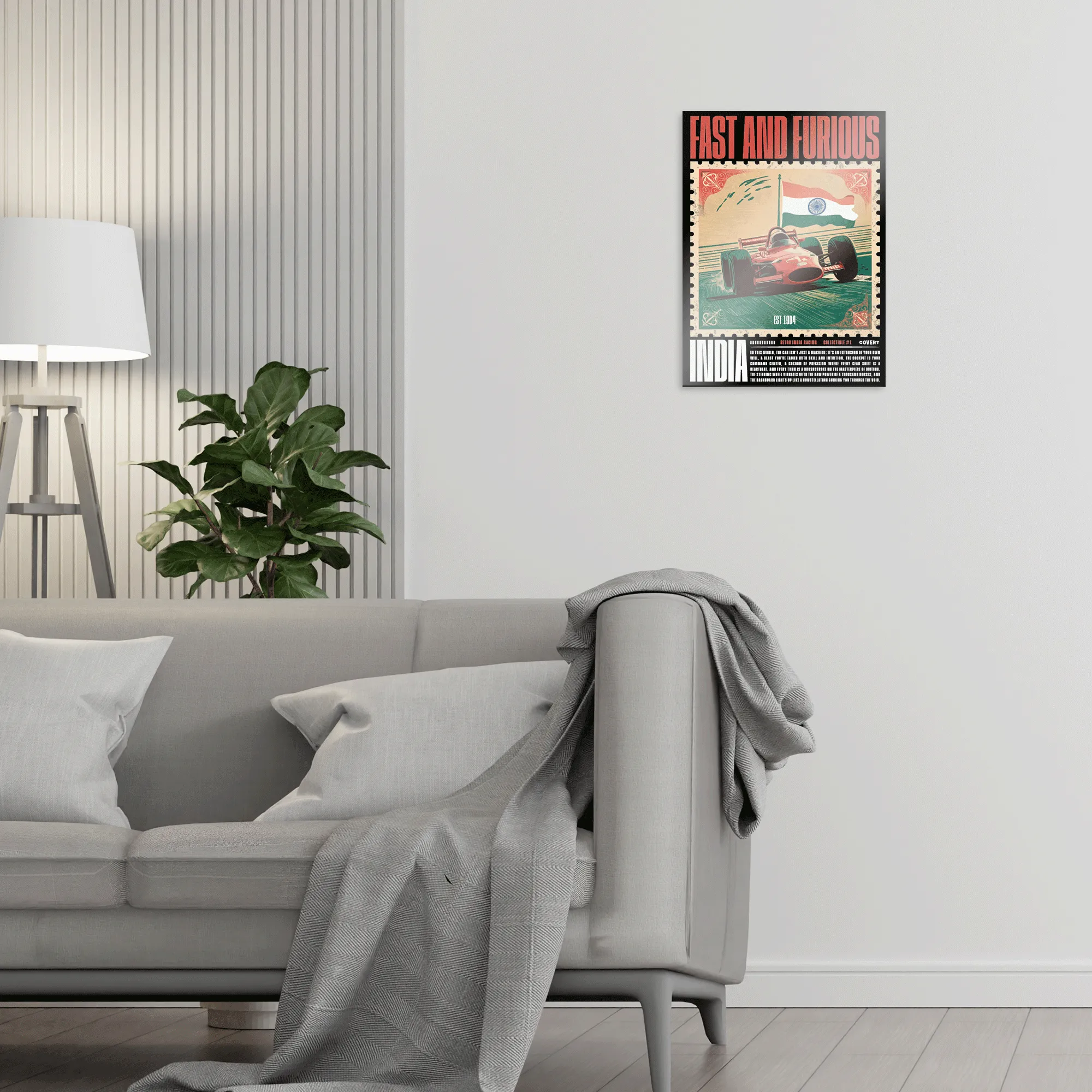 Retro Racer India Metal Poster (Limited Edition Collectible)