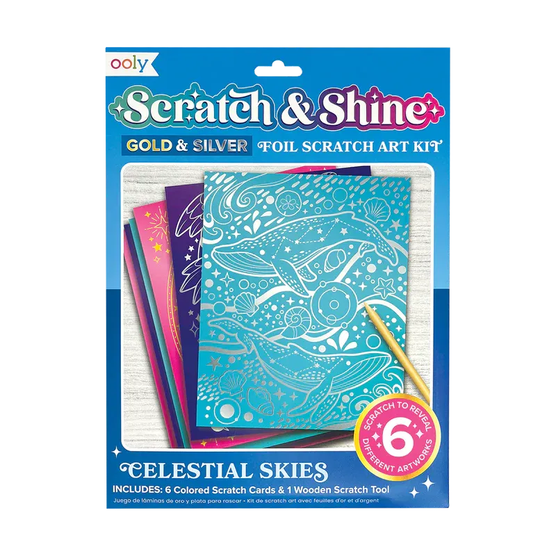 Scratch & Shine Foil Art Kits | Celestial