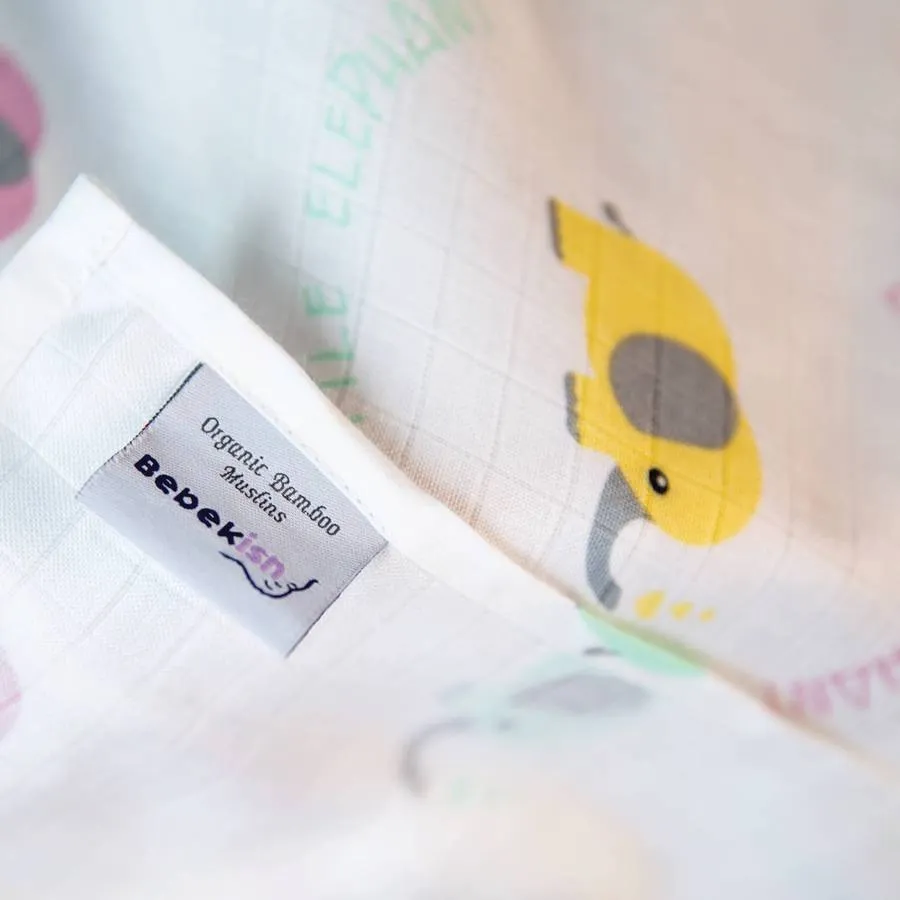 Sensory Muslin Blanket for Toddlers - Little Elephant