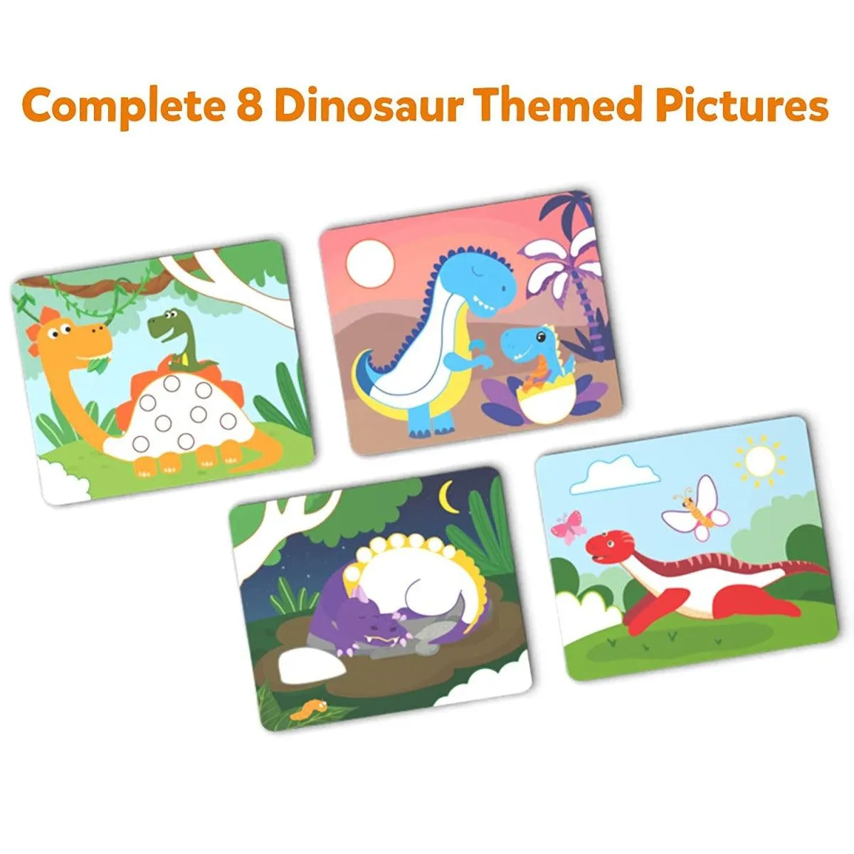 Skillmatics Art Activity Dot It! World of Dinosaurs - No Mess Sticker Art Gifts for Kids Ages 3 to 7 Years