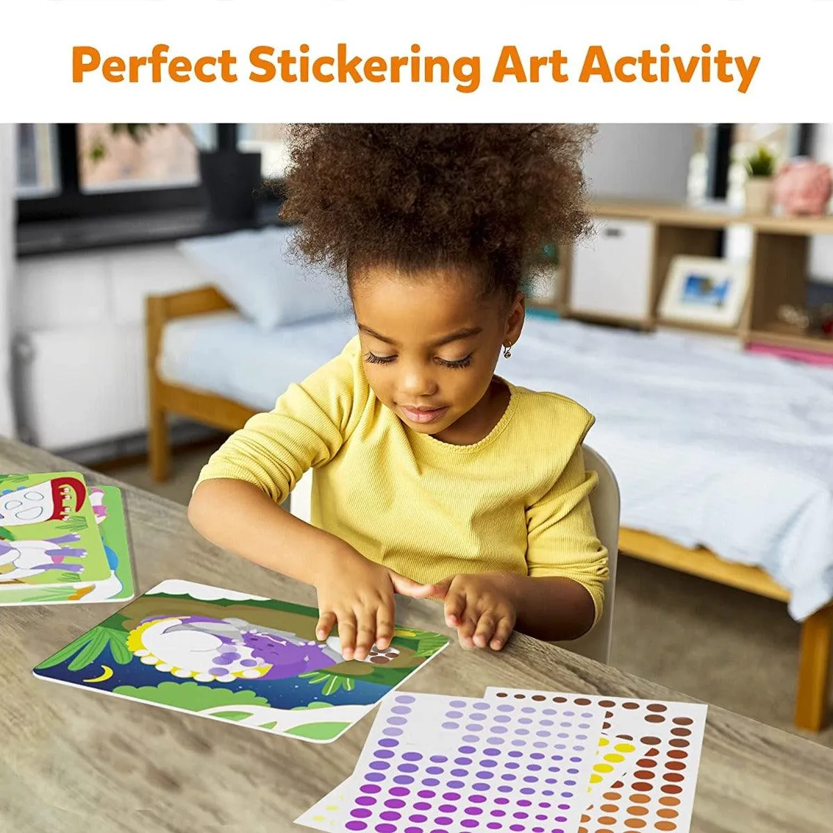 Skillmatics Art Activity Dot It! World of Dinosaurs - No Mess Sticker Art Gifts for Kids Ages 3 to 7 Years