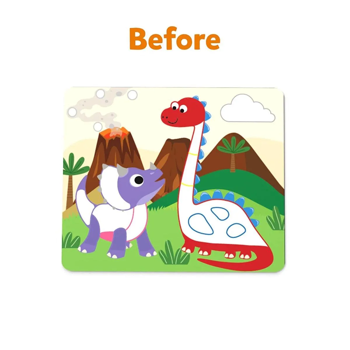 Skillmatics Art Activity Dot It! World of Dinosaurs - No Mess Sticker Art Gifts for Kids Ages 3 to 7 Years