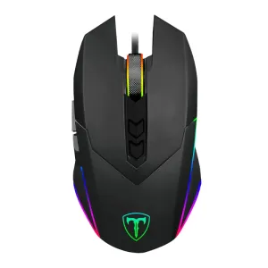 T-Dagger Lieutenant 8000Dpi 10 Button|180Cm Cable|Ambi-Design|Rgb Backlit Gaming Mouse - Clear Black