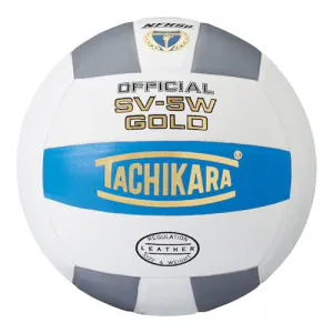Tachikara SV5W-Gold Volleyball - blue/white/gray