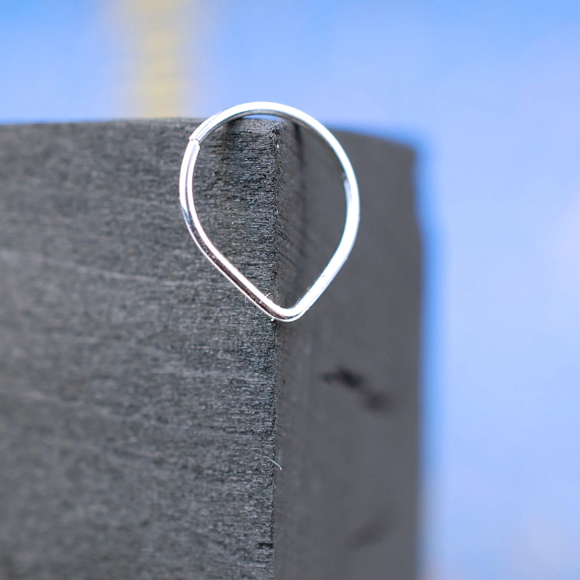 V Silver Septum or Nose Ring