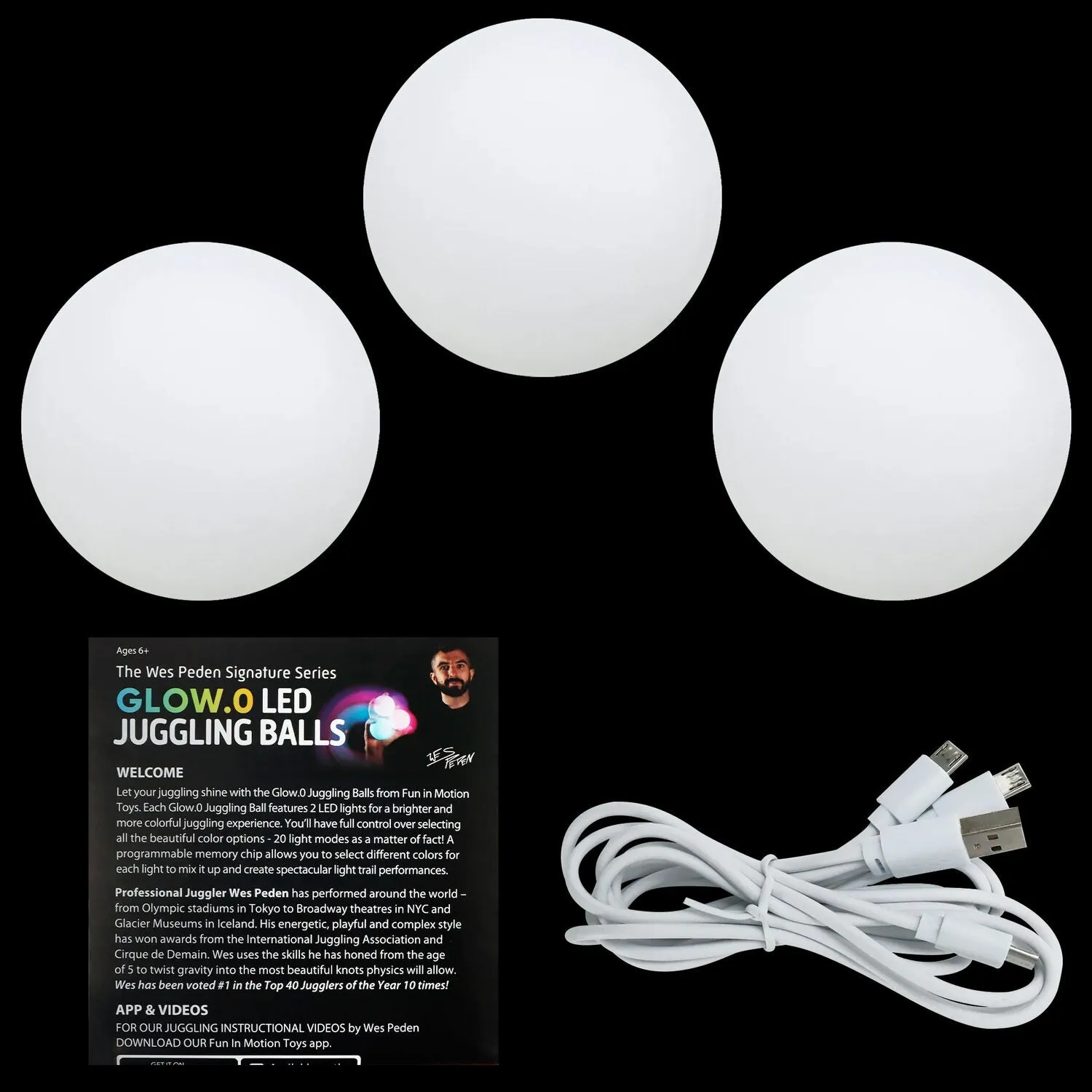 Wes Peden Juggling Glow.0 LED Balls