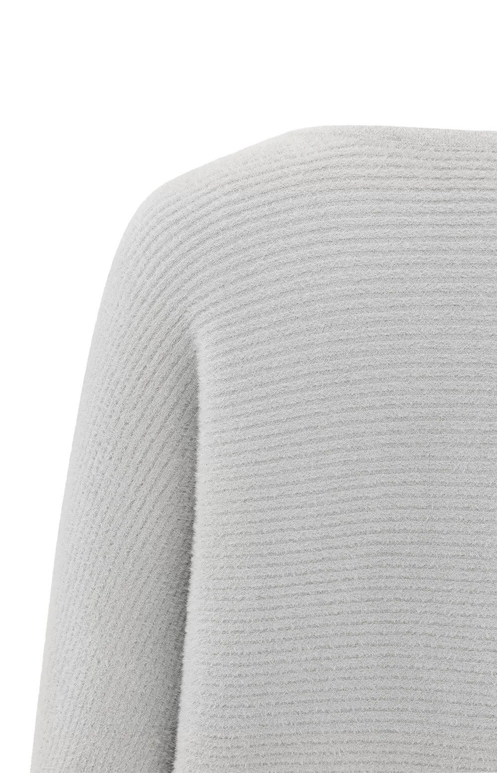 YAYA FLUFFY RIBBED BOLERO FORMAL GREY